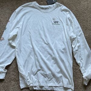 Vans White Long Sleeve Tee